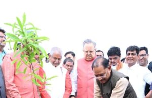 ‘एक पेड़ मां के नाम’ अभियान 3.0, विधानसभा परिसर में सीएम विष्णु देव साय और डॉ. रमन सिंह ने लगाया रुद्राक्ष का पौधा, लोकतंत्र के मंदिर से पर्यावरण संरक्षण और मातृ सम्मान का सशक्त संदेश